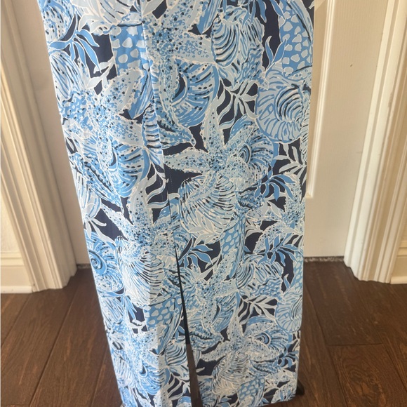 NWT Lilly Pulitzer Sz M Talli Maxi Bonaire Blue Coastal Dress - Picture 5 of 11